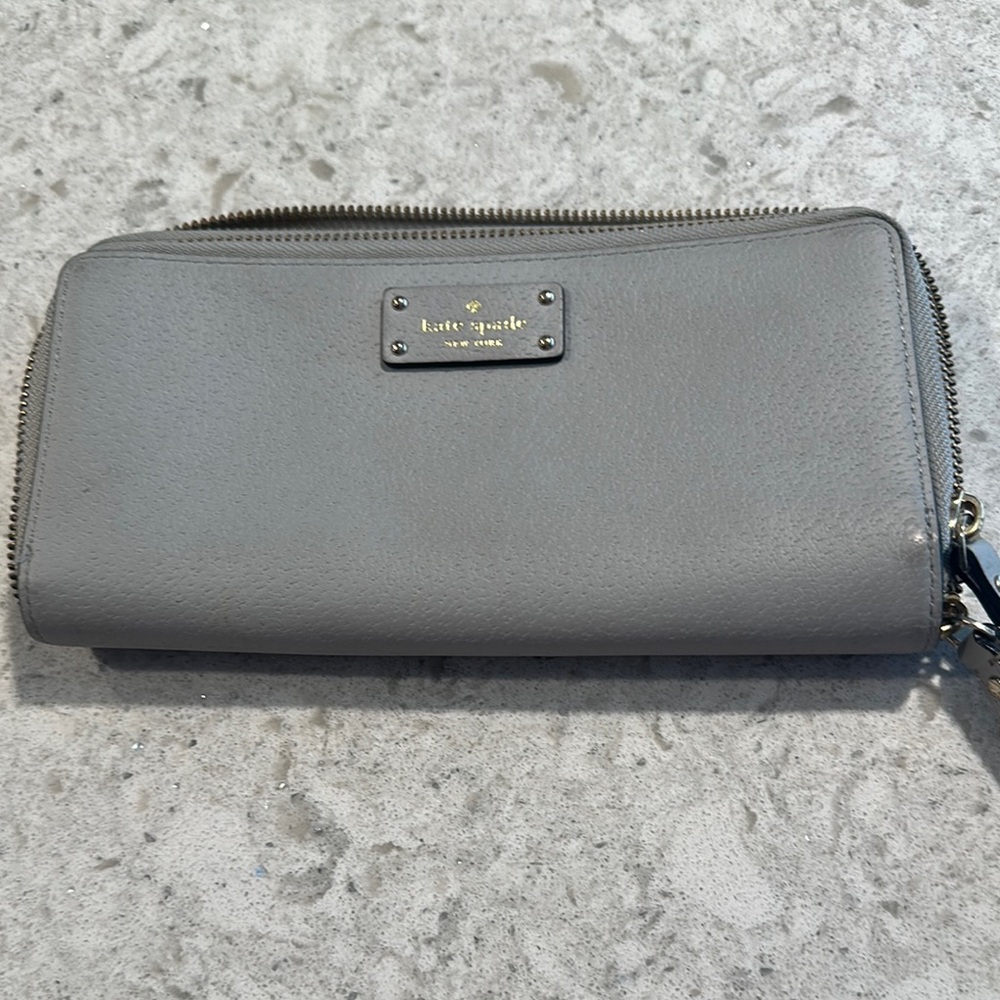 Kate Spade Charcoal Leather Wallet